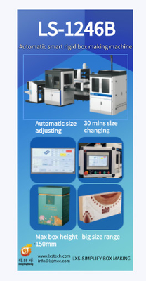 Cartonagem rígida inteligente automática que forma a máquina para a caixa doce de empacotamento do alimento do chocolate do cartão