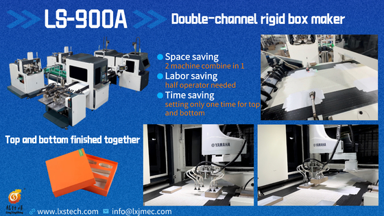 Máquina automática de fabricação de caixas rígidas de dupla função para fabricante de caixas de relógio
