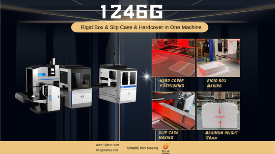 Fabricante rígido multifuncional automático da caixa de LS-1246G para a fatura da capa dura