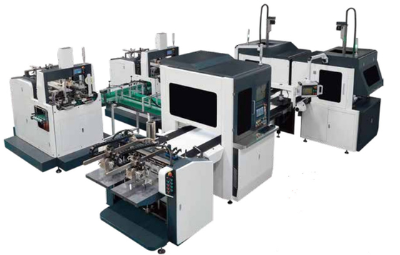 Máquina rígida totalmente automático da cartonagem para a parte superior da caixa de cartão e a fatura inferior