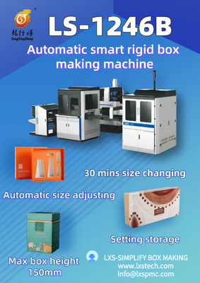 1246B Máquina de dobragem de caixas rigidas totalmente automática para revestimento de papel,