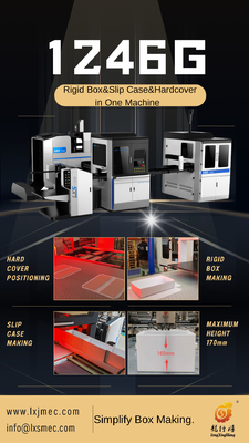 LS-1246G Automático Multifuncional caixa rígida fabricante caixa montagem e sistema de colagem