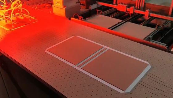 Cartão de estratificação de posicionamento visual automático do papel da caixa da máquina