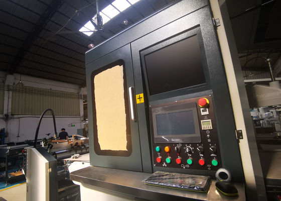 Caixa rígida de colagem de papel da máquina W3183mm de L5985mm que posiciona a máquina