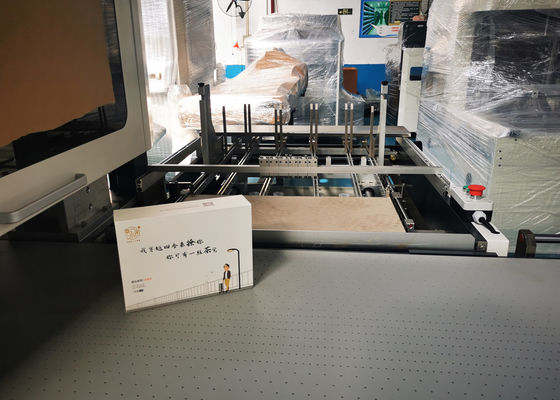Caixa rígida de colagem de papel da máquina W3183mm de L5985mm que posiciona a máquina